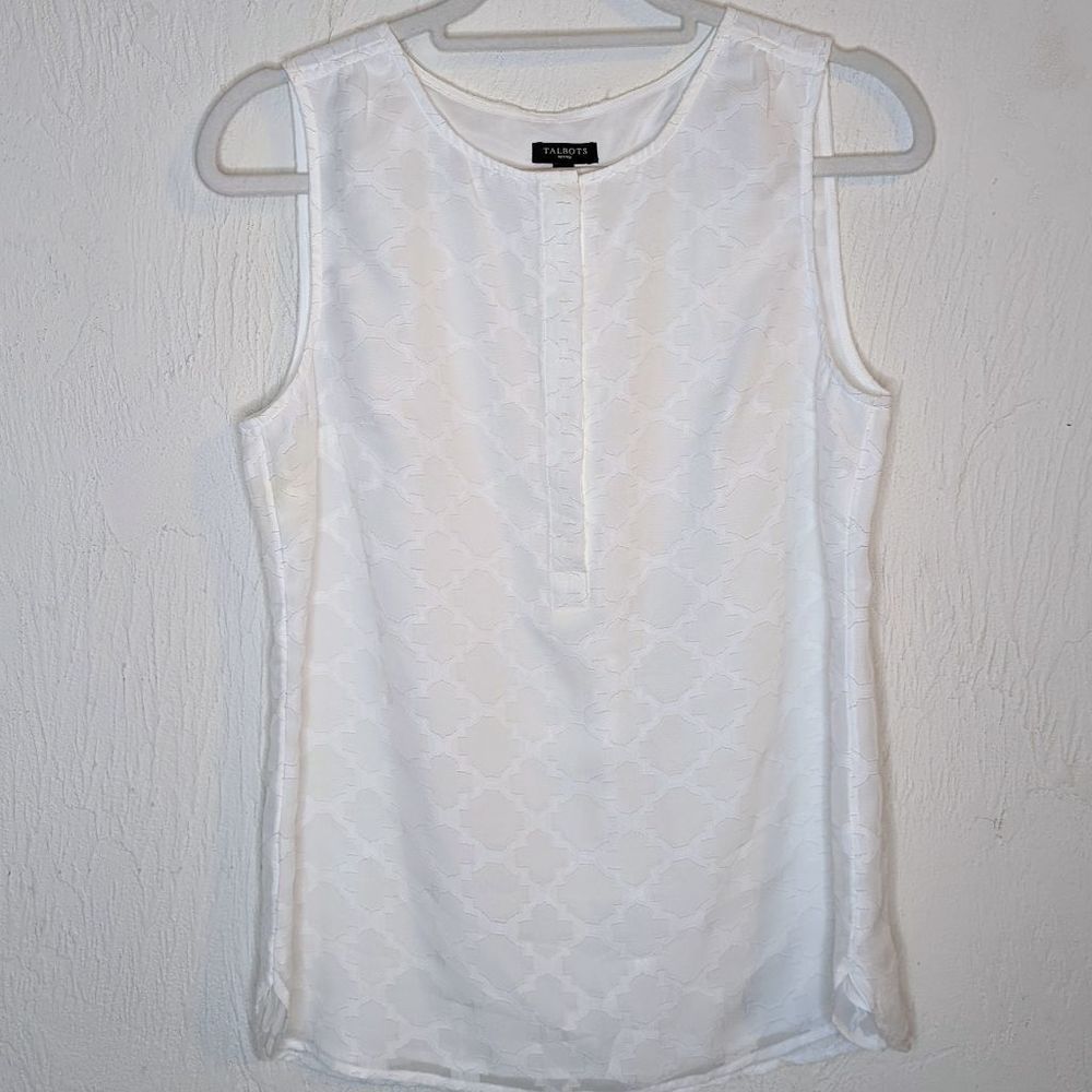 Talbots Sheer Tank Top Size Medium Petite - Picture 2 of 12